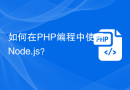 如何在PHP编程中使用Node.js？