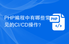 PHP编程中有哪些常见的CI/CD操作？