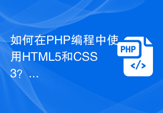 Wie verwende ich HTML5 und CSS3 in der PHP-Programmierung?