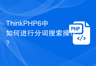 How to perform word segmentation search in ThinkPHP6?