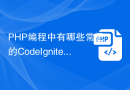 PHP编程中有哪些常见的CodeIgniter框架操作？