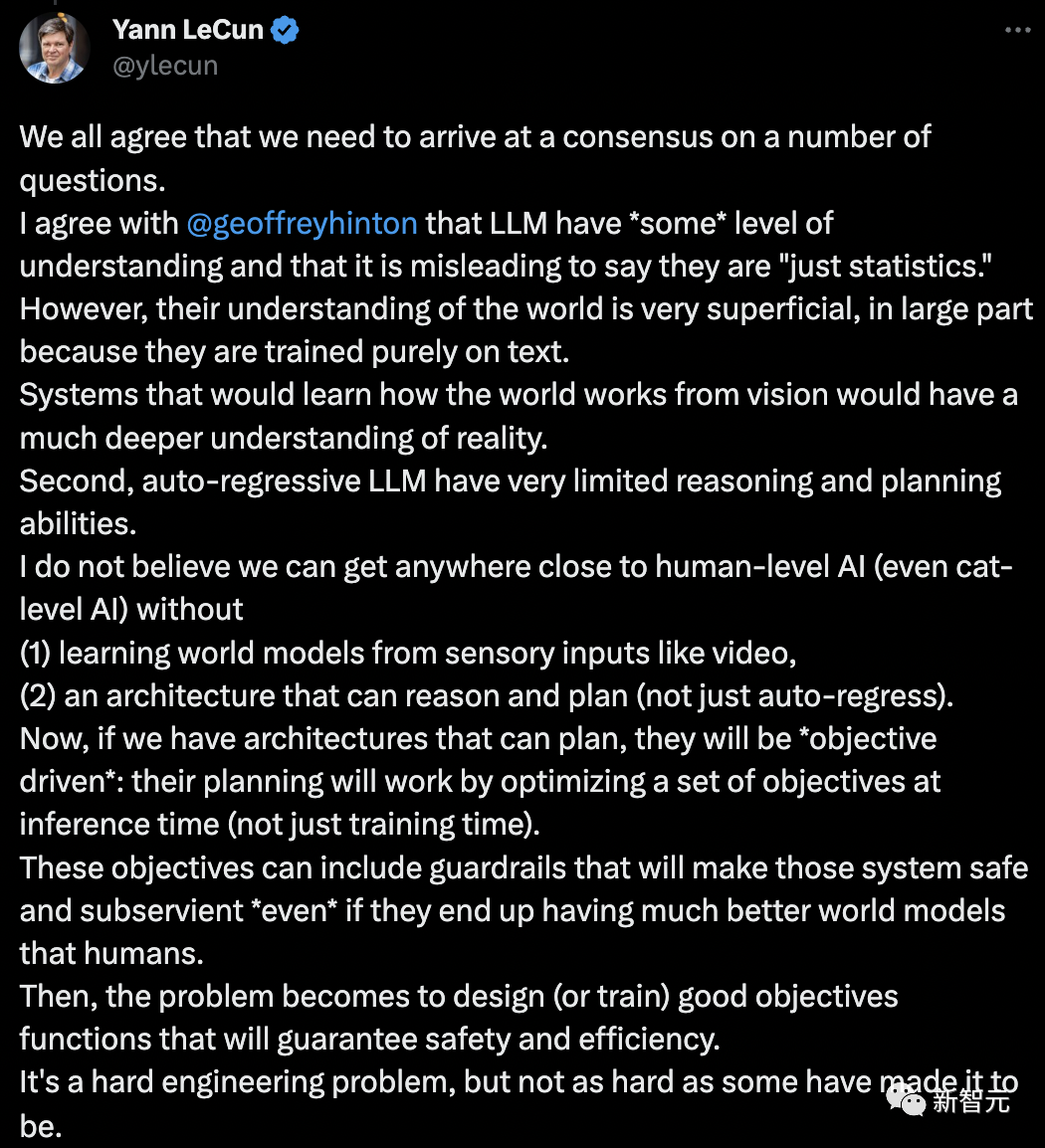 The latest conversation between Ng Enda and Hinton! AI is not a random parrot, consensus trumps everything, LeCun agrees with both hands