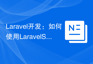 Laravel 개발: Laravel Swagger를 사용하여 API 문서를 생성하는 방법은 무엇입니까?
