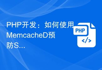 Développement PHP : Comment utiliser MemcacheD pour empêcher l'injection SQL