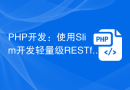 PHP开发：使用 Slim 开发轻量级 RESTful API