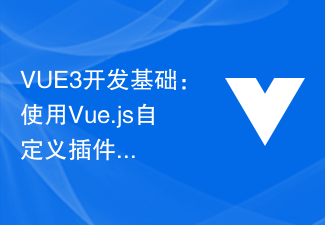 VUE3開發基礎：使用Vue.js自訂外掛程式進行開發