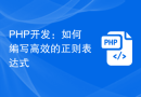 PHP开发：如何编写高效的正则表达式