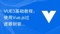 VUE3基础教程：使用Vue.js过滤器封装数据