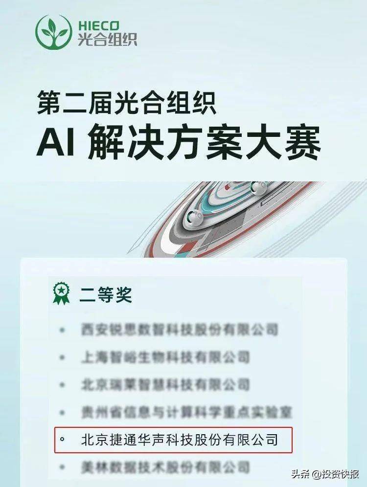 重磅！ 捷通华声灵云AICC荣获第二届光合组织AI解决方案大赛二等奖