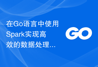 Utilisez le langage Spark in Go pour obtenir un traitement efficace des données