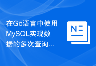 Go 언어에서 MySQL을 사용하여 데이터의 다중 쿼리 최적화 구현
