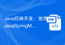 Java后端开发：使用Java Spring MVC进行API MVC框架开发