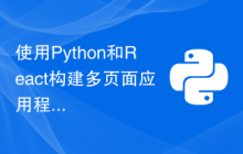 使用Python和React构建多页面应用程序
