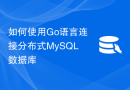 如何使用Go语言连接分布式MySQL数据库