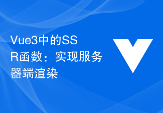 Vue3中的SSR函數：實作伺服器端渲染