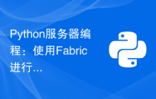 Python服务器编程：使用Fabric进行任务自动化
