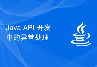 Java API 开发中的异常处理