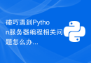 碰巧遇到Python服务器编程相关问题怎么办？