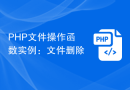 PHP文件操作函数实例：文件删除