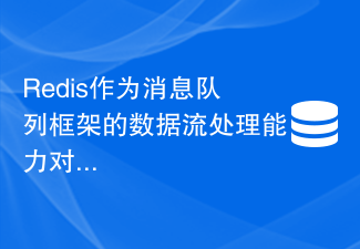 Redis作为消息队列框架的数据流处理能力对比