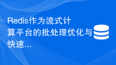 Redis作為串流運(yùn)算平臺的批次最佳化與快速反應(yīng)