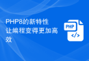 PHP8的新特性让编程变得更加高效