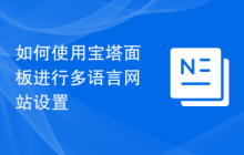 如何使用宝塔面板进行多语言网站设置