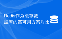 Redis作为缓存数据库的高可用方案对比