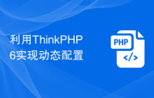利用ThinkPHP6实现动态配置