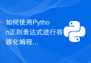 如何使用Python正则表达式进行容器化编程