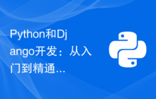 Python和Django开发：从入门到精通构建Web应用程序的完整教程