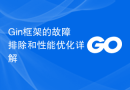 Gin框架的故障排除和性能优化详解