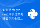 如何使用Python正则表达式处理数字和金额