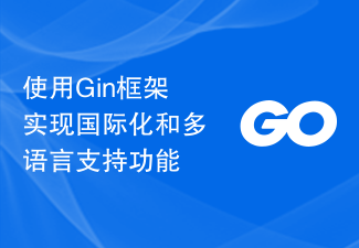 Utiliser le framework Gin pour implémenter l'internationalisation et les fonctions de support multilingue