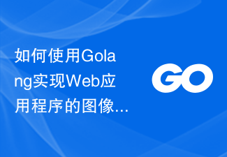 如何使用Golang实现Web应用程序的图像处理