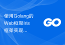 使用Golang的Web框架Iris框架实现分布式配置管理