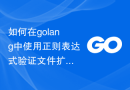 如何在golang中使用正则表达式验证文件扩展名的合法性