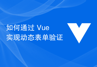 如何通过 Vue 实现动态表单验证