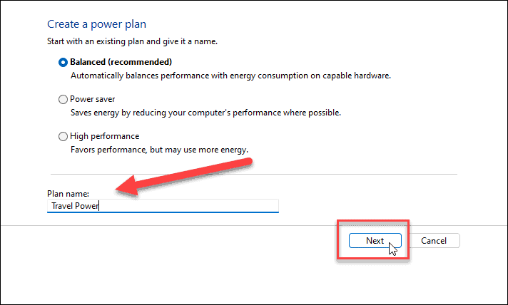 So erstellen Sie einen Energieplan in Win11