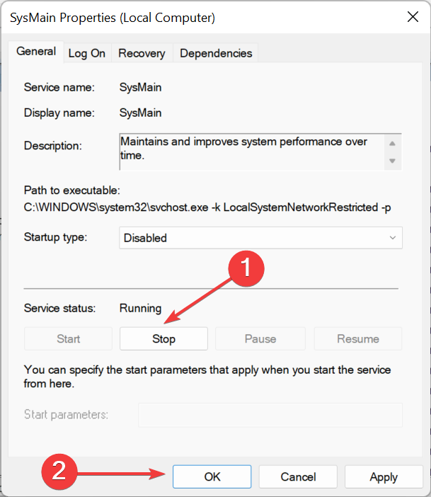 How to turn off Superfetch service in Win11