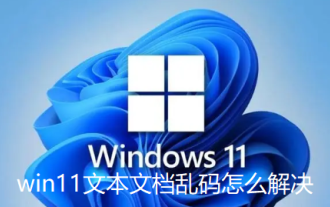 How to solve the problem of garbled characters in win11 system documents