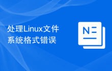 处理Linux文件系统格式错误