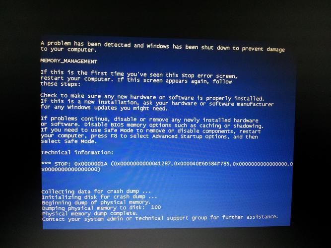 Why does win7 computer have a blue screen?