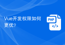Vue开发权限如何更优？