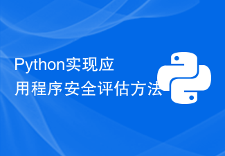 Python implements application security assessment method