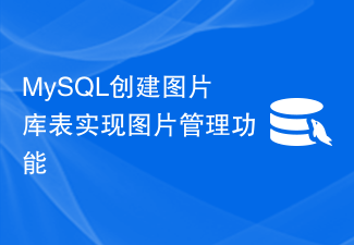 MySQL creates picture library table to implement picture management function