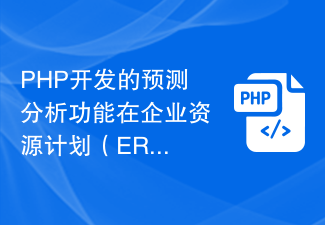 L'utilisation des fonctions d'analyse prédictive développées par PHP dans les systèmes de planification des ressources de l'entreprise (ERP)