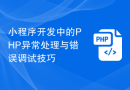 小程序开发中的PHP异常处理与错误调试技巧