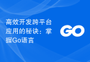 高效开发跨平台应用的秘诀：掌握Go语言
