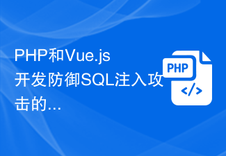 PHP and Vue.js develop applications that defend against SQL injection attacks